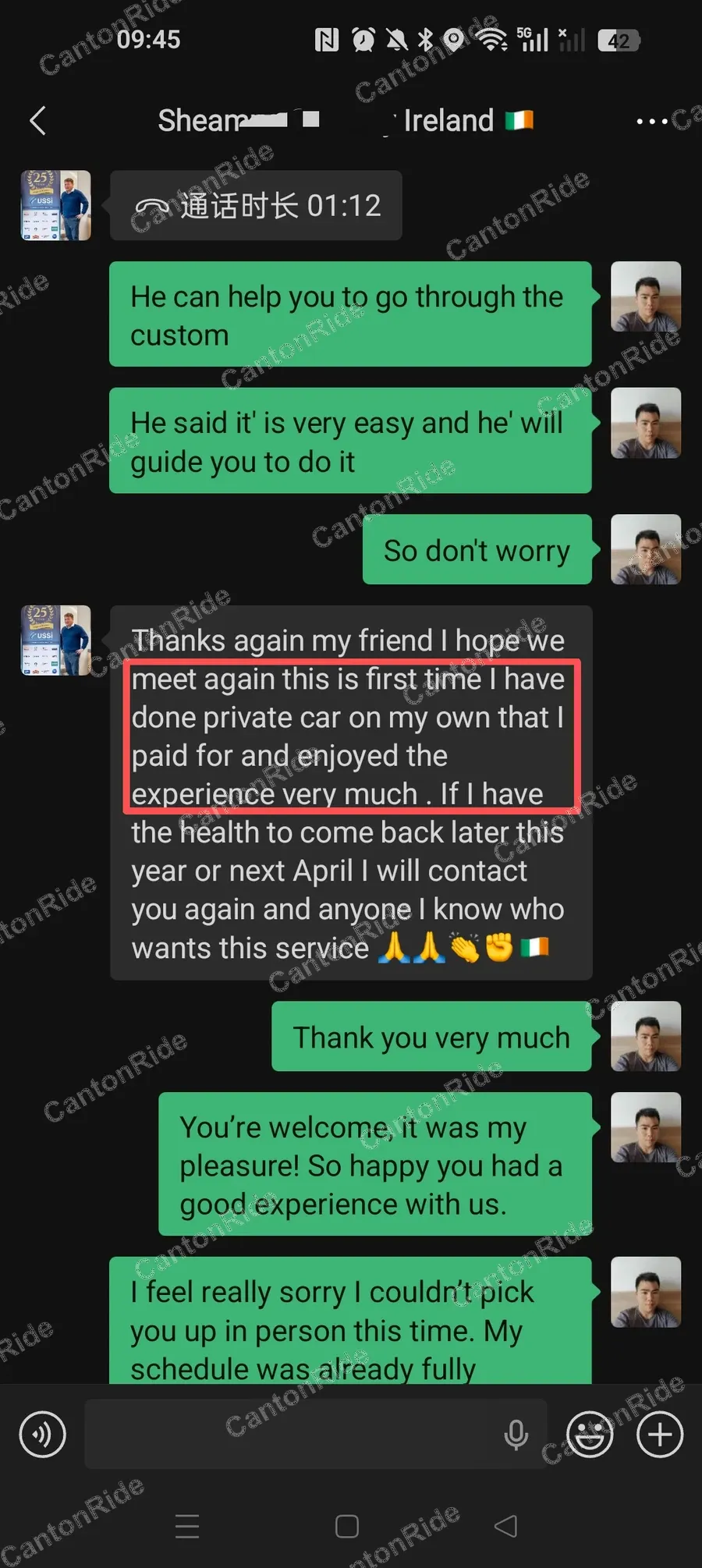 Conversation with Sheamus after their CantonRide trip